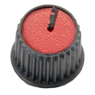 Imagem de 10X Botão Knob Redondo Estriado Sem Parafuso A9 Vermelho - PIX