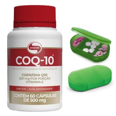 Imagem de Kit Coq 10 60 Capsulas Vitafor + Porta Capsulas