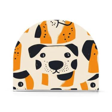 Imagem de JUZIHAI Porta-guardanapos de cachorro fofo para mesa dispensador de guardanapo de acrílico para mesa suporte de lenços independente para cozinha sala de jantar bar festa decoração de casa