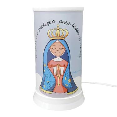 Imagem de Luminária Nossa Senhora Hug, Luz Noturna, USB, LED 5V, 24,5 x 14 cm, Polipropileno, Cabo 1,20m