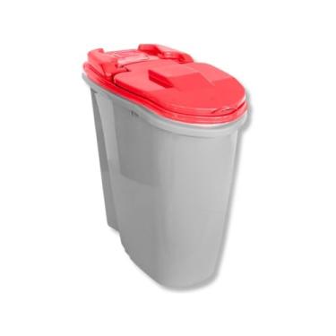Imagem de Dispenser de Ração para Cães e Gatos – Porta Ração 1.5L,3.5L,8L com Caneca Dosadora, Tampa Hermética(VERMELHO,8L)