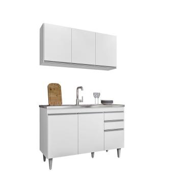 Imagem de Balcão Gabinete Para Pia 120cm 2 Portas Melissa - Ssx Multicoisas Branco