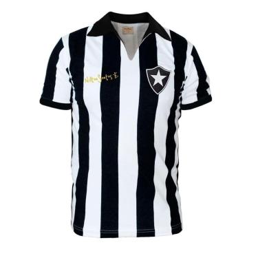 Imagem de Camiseta Botafogo 1962 Nilton Santos Retrô Mania Listrada-Masculino