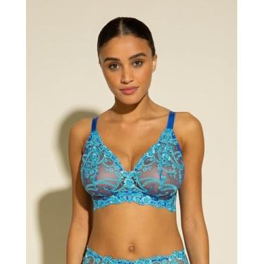 Imagem de Cosabella Sutiã feminino Sanika Curvy, Azul Portofino, G