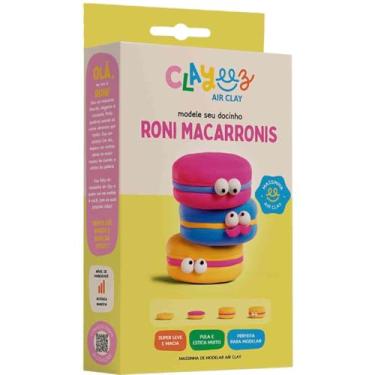 Imagem de Massa para Modelar Criativa, Doce Brinquedo, Clayeez Roni Macarrons, 38 Gramas