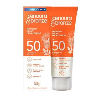 Imagem de Protetor Solar Facial Diário Cenoura & Bronze FPS50 50g - Cenoura E Br