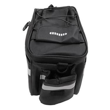 Imagem de KIMISS Bolsa para Rack Traseiro de Bicicleta - Bolsa Traseira de Bicicleta à Prova d'água Com Grande Capacidade de 8L, Recursos de Segurança Reflexivos e Alça de Ombro Multifuncional para Ciclismo