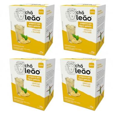 Imagem de Combo Chá Leão Água Gelada Abacaxi e Hortelã - 4 Caixas 40 Sachês