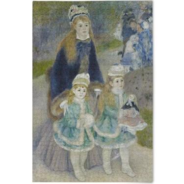 Imagem de Auguste Renoir Pintura a óleo personalizada 1000 peças quebra-cabeças adultos presentes para elefante branco jogo paisagem quebra-cabeça pintura animal decoração, 75 cm x 50 cm