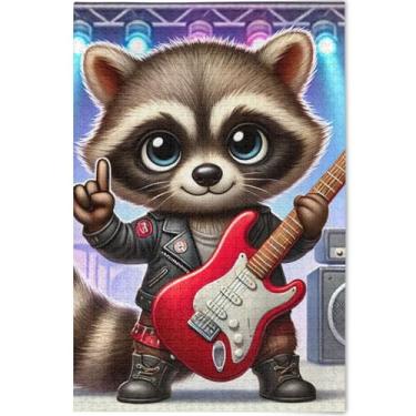 Imagem de Quebra-cabeça personalizado guaxinim fofo animal rocha 1000 quebra-cabeças para adultos família elefante branco presentes quebra-cabeça cena outono quebra-cabeça brinquedo arte, 75 cm x 50 cm