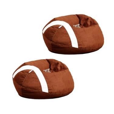 Imagem de Big Joe Pacote com 2 poltronas de pufe tamanho infantil bola esportiva, pelúcia de futebol, poliéster macio, 8 m