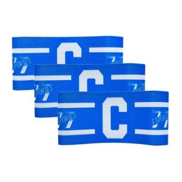 Imagem de Kit 3 Braçadeira Faixa Capitão 77 Impressão Digital Fechamento tiras a