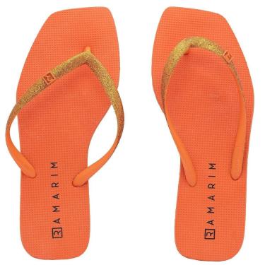 Imagem de Chinelo feminino Ramarim Glitter laranja-Feminino