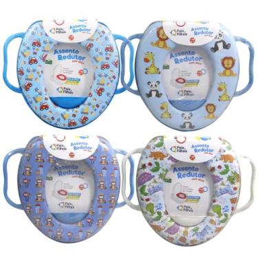 Imagem de Assento Redutor Infantil Acolchoado Com Alça Menino Azul - Pais e Filh