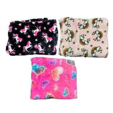 Imagem de Manta Baby Infantil Kit Com 3 Menina - Kwi Kids