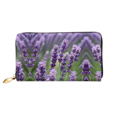 Imagem de XLLingL Carteiras de cartão de crédito impressas, bolsas longas de couro femininas, carteiras com zíper, carteira de viagem simples