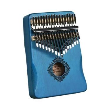 Imagem de Kalimba De 21 Teclas Em Mogno, Piano De Polegar Portátil Para Iniciant