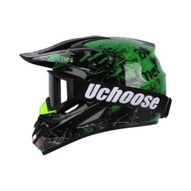 Imagem de Capacete De Motocicleta Feminino Adulto Certificado DOT Kask Cross Dow