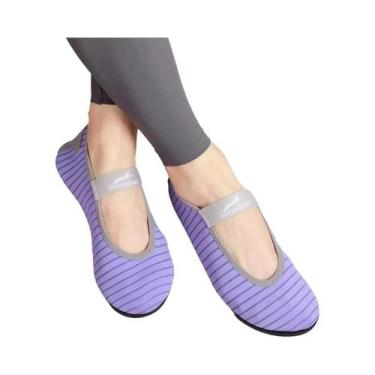 Imagem de Tênis Feminino Antiderrapante De Sola Macia Para Yoga, Pilates, Treino