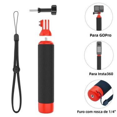 Imagem de Câmera De Ação Insta360 X4 X3 X2 GoPro Hero 12/11/10/9 DJI Com Suporte