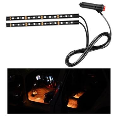 Imagem de Ohleats Fita de LED para carro, 24 luzes LED RGB para ambientes interiores automotivos, isqueiro sob o painel, luz noturna ambiente, kit de iluminação de lâmpada decorativa de interiores acessórios