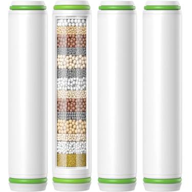 Imagem de Filtro de chuveiro compatível com chuveiro portátil PWERAN, filtros de substituição de 9 estágios para água dura, íons de filtro de alta eficiência para cloro e substâncias nocivas, pacote com 4