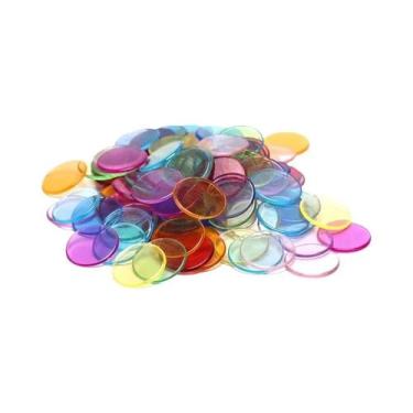 Imagem de 100 peças de fichas de pôquer de 19mm, fichas de bingo, cartas de jogo