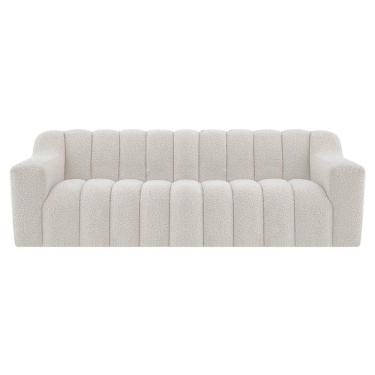 Imagem de Sofá 2 Lugares Luxo Recepção Escritorio Sala Elegance 200cm Bouclé Branco
