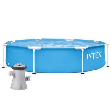 Imagem de Piscina Estrutural Metal Galvanizado 1.828 Litros Com Bomba Filtrante 110v Intex
