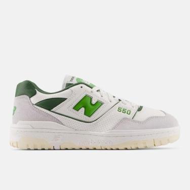 Imagem de Tênis New Balance 550 Unissex, Bege, Verde, 37