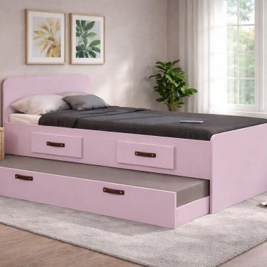 Imagem de Cama Solteiro com Cama Auxiliar e Gavetas Cindy Rosa