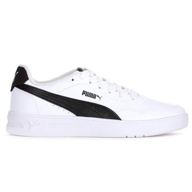 Imagem de Tênis Puma Court Lally BDP Branco e Preto - Feminino-Feminino