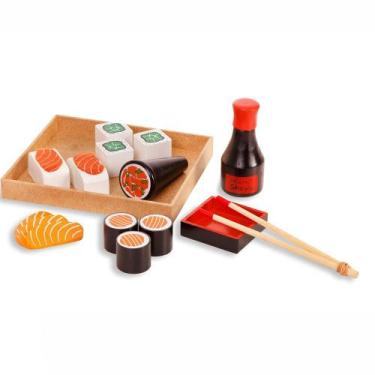 Imagem de Brincando de Comidinhas - Kit Sushi - Madeira - 348 - New Art