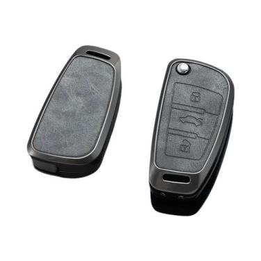 Imagem de Capa Protetora De Chave Canivete Audi Em Liga E Couro Para A1 A3 A4 A5