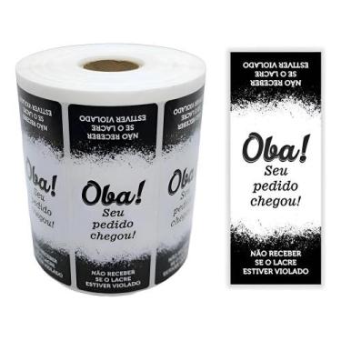 Imagem de Etiqueta Lacre Oba Delivery Pizza Hamburguer Ifood 1000 Unid - Congrat