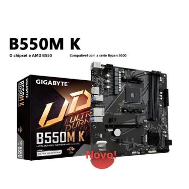 Imagem de GIGABYTE NOVA placa-mãe B550M K Micro ATX AMD B550 AMD Socket AM4