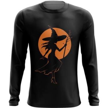 Imagem de Camiseta Manga Longa Bruxa Halloween Laranja Festa 3 - Kasubeck Store®