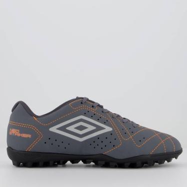 Imagem de Chuteira Umbro Neo Striker Society Cinza e Laranja-Masculino
