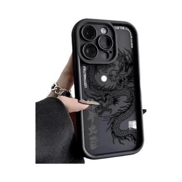 Imagem de Capa De Silicone Com Ilusão De Dragão Chinês Para iPhone 15 14 13 12 1
