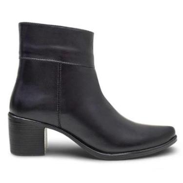 Imagem de Bota Feminina Cano Baixo em Couro Estilosa-Feminino