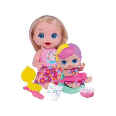 Imagem de Boneca Papinha Sapeca Come Massinha Mae e Filha Super Toys