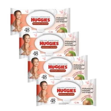 Imagem de Lenço umedecido Huggies Hidratação e Nutrição toalhinhas 4 pacotes