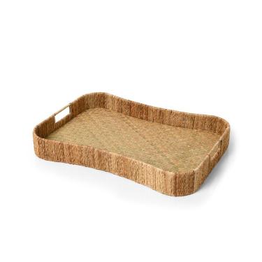 Imagem de Bandeja Juta Retangular Sienna 31 X 46,5cm para Servir com Design Artesanal Copa & Cia