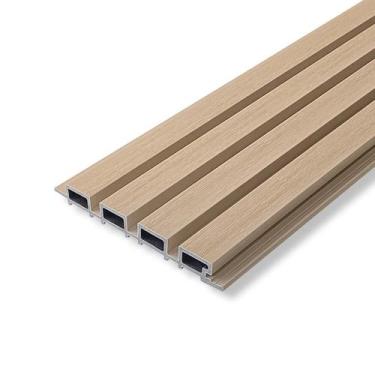Imagem de Painel Ripado Externo em Placa 21,9CMX290CM (0,64m²) WPC Bege/Madeira 
