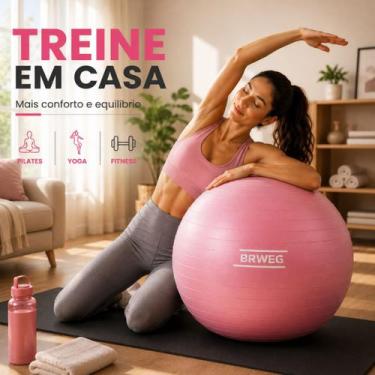 Imagem de Bola Emborrachada Yoga Pilates Atividades Exercícios Gestação com Bomb