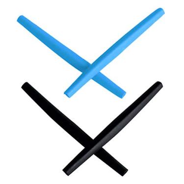 Imagem de Mryok Meias de substituição para óculos de sol Oakley C Wire 1.0 – Opções, Azul-celeste e preto, One Size