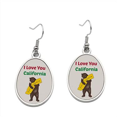 Imagem de Brinco I Love You California - Brincos com pingente para meninas - Presente de festa de aniversário dos namorados