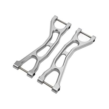 Imagem de Braços superiores traseiros dianteiros de metal RC, Braços superiores traseiros dianteiros RC de alta resistência para 1/5 de carro RC para TRAXXAS(Prata)
