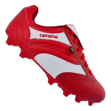 Imagem de Chuteira de Couro Solado Costurado Futebol Campo Carreiro Cayenne