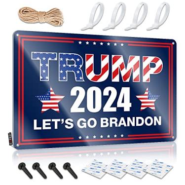 Imagem de Cartazes de bar Trump 2024 Lets Go Brandon Estanho Sinal Coisas para Presente de Quarto para Marido (Tamanho : 30X40cm)